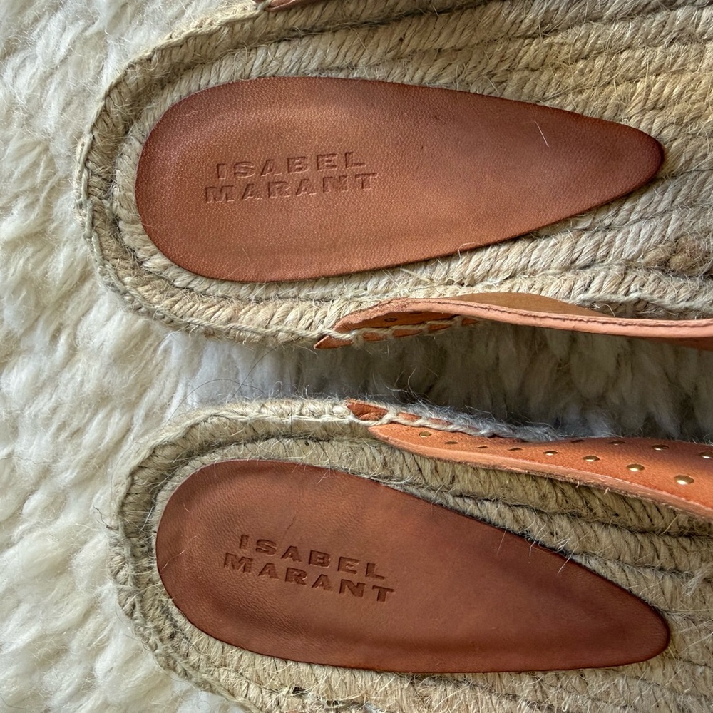 Isabel Marant Tan Espadrilles with Gold Studs - Picture 6 of 6
